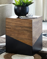 Warmstead Furniture - Ashley Furniture - Trailbend Accent Table - Accent Table / Brown/Gunmetal - A4000311